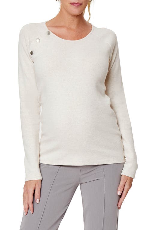 Stowaway Collection Maternity/Nursing Sweater in Oatmeal at Nordstrom, Size Large