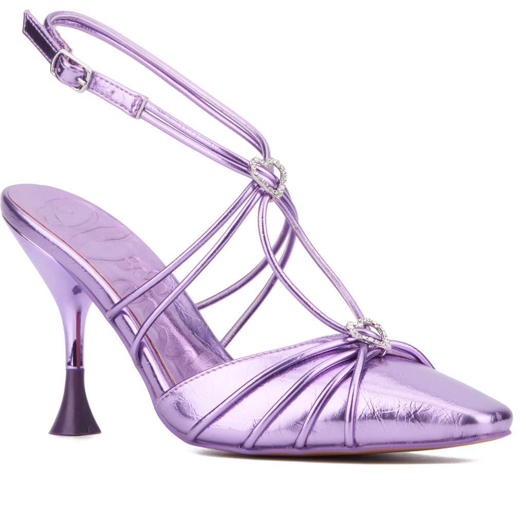 Olivia Miller Celestial Pointed Toe Pump In Purple