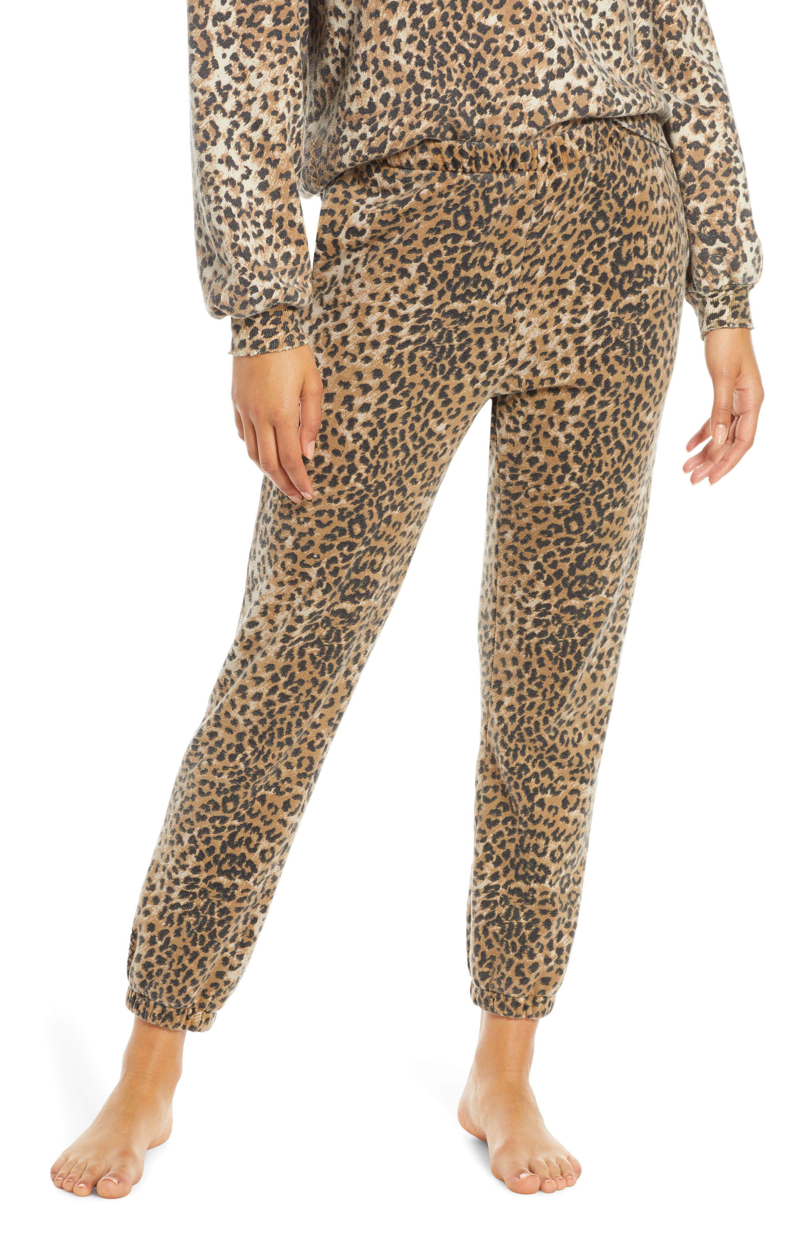 leopard jogger pants
