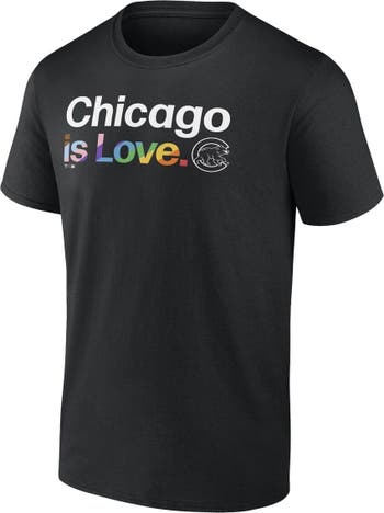 PROFILE Men's Profile Black Chicago Cubs Big & Tall Pride T-Shirt
