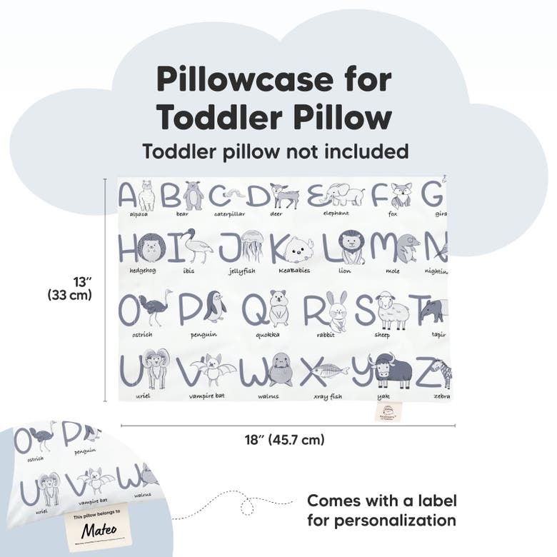 Keababies Printed Toddler Pillowcase 13x18" In Alphamals