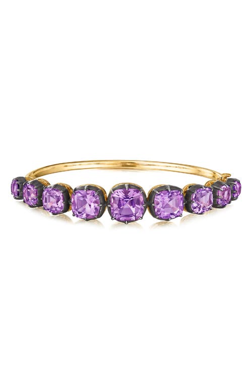 Fred Leighton Collet Cushion Bangle Bracelet in Amethyst