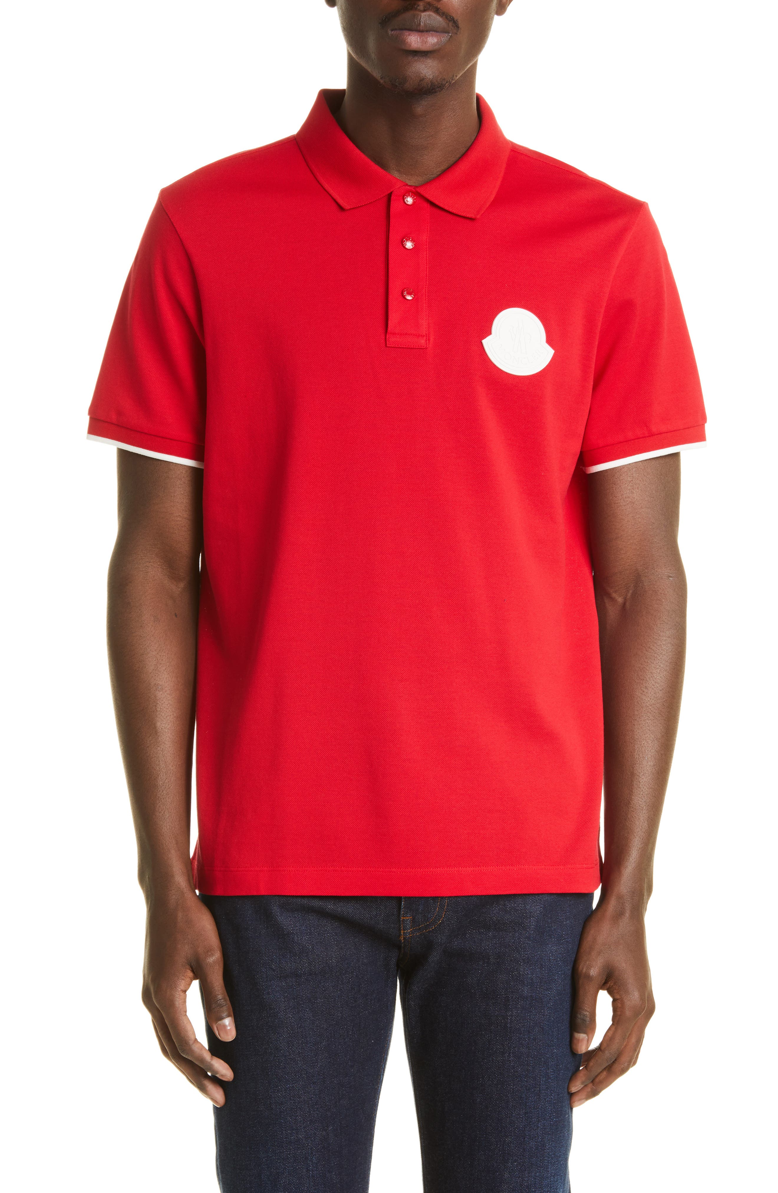 moncler slim fit polo shirt