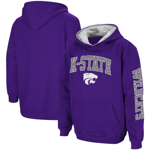 UPC 194752244154 product image for Youth Colosseum Purple Kansas State Wildcats 2-Hit Team Pullover Hoodie at Nords | upcitemdb.com