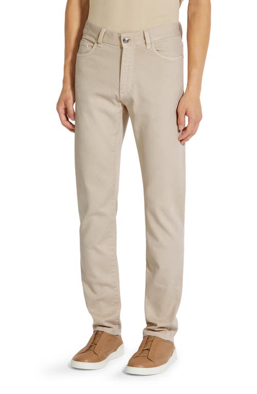 ZEGNA City Fit Stretch Denim Jeans Iuta Beige at Nordstrom,