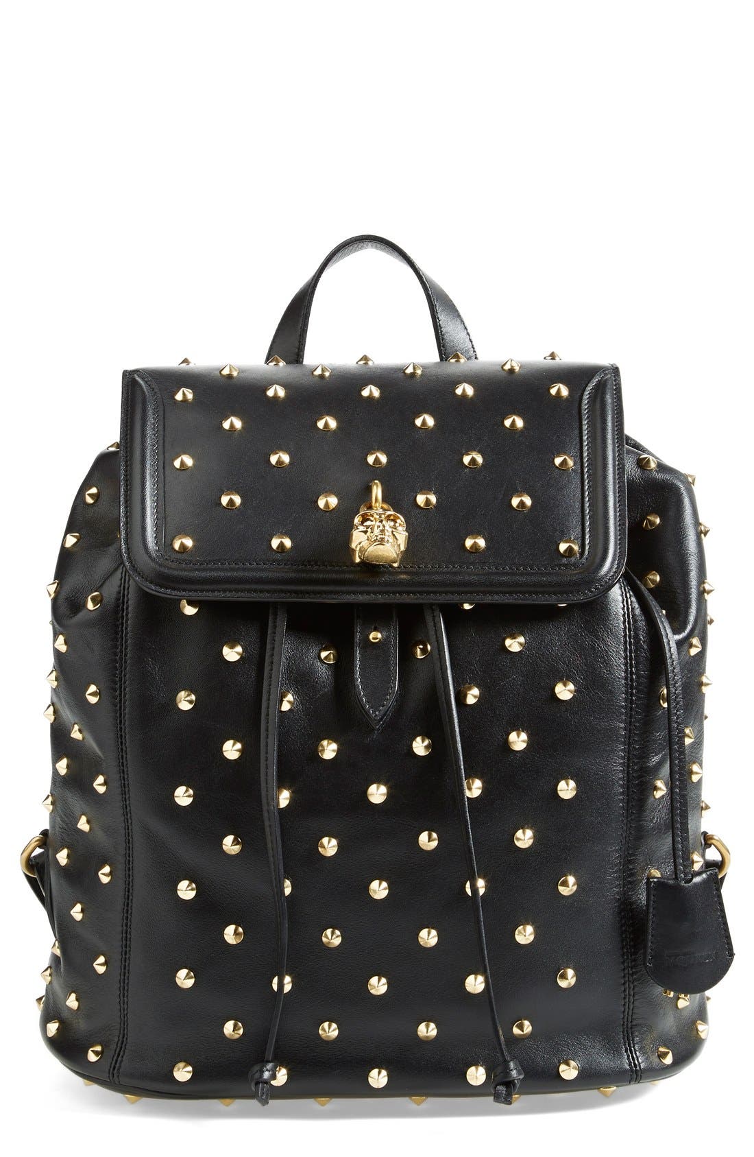 Alexander McQueen 'Padlock' Studded Leather Backpack Nordstrom