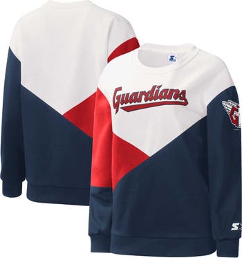 Cleveland Guardians Youth Wordmark Full-Zip Fleece Hoodie - Navy
