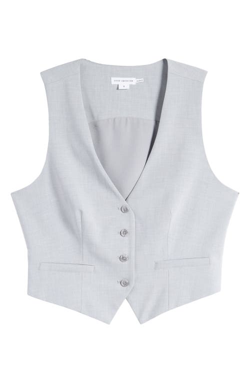 Good American Suiting Vest In Heather Grey001