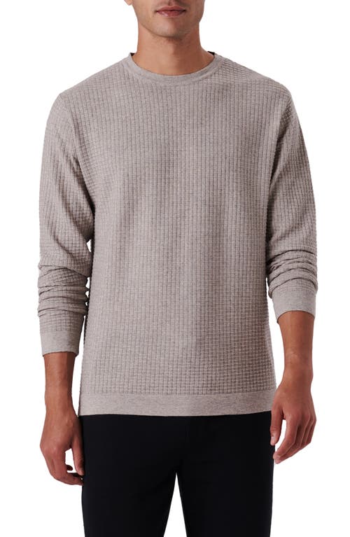 Bugatchi Cotton & Cashmere Crewneck Sweater Stone at Nordstrom,