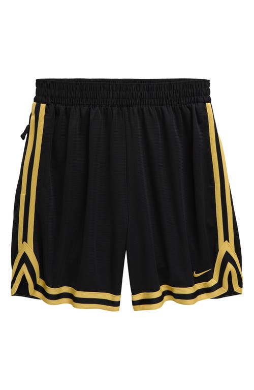 Shop Nike Kids' Dri-fit Dna Athletic Shorts In Black/infinite Gold