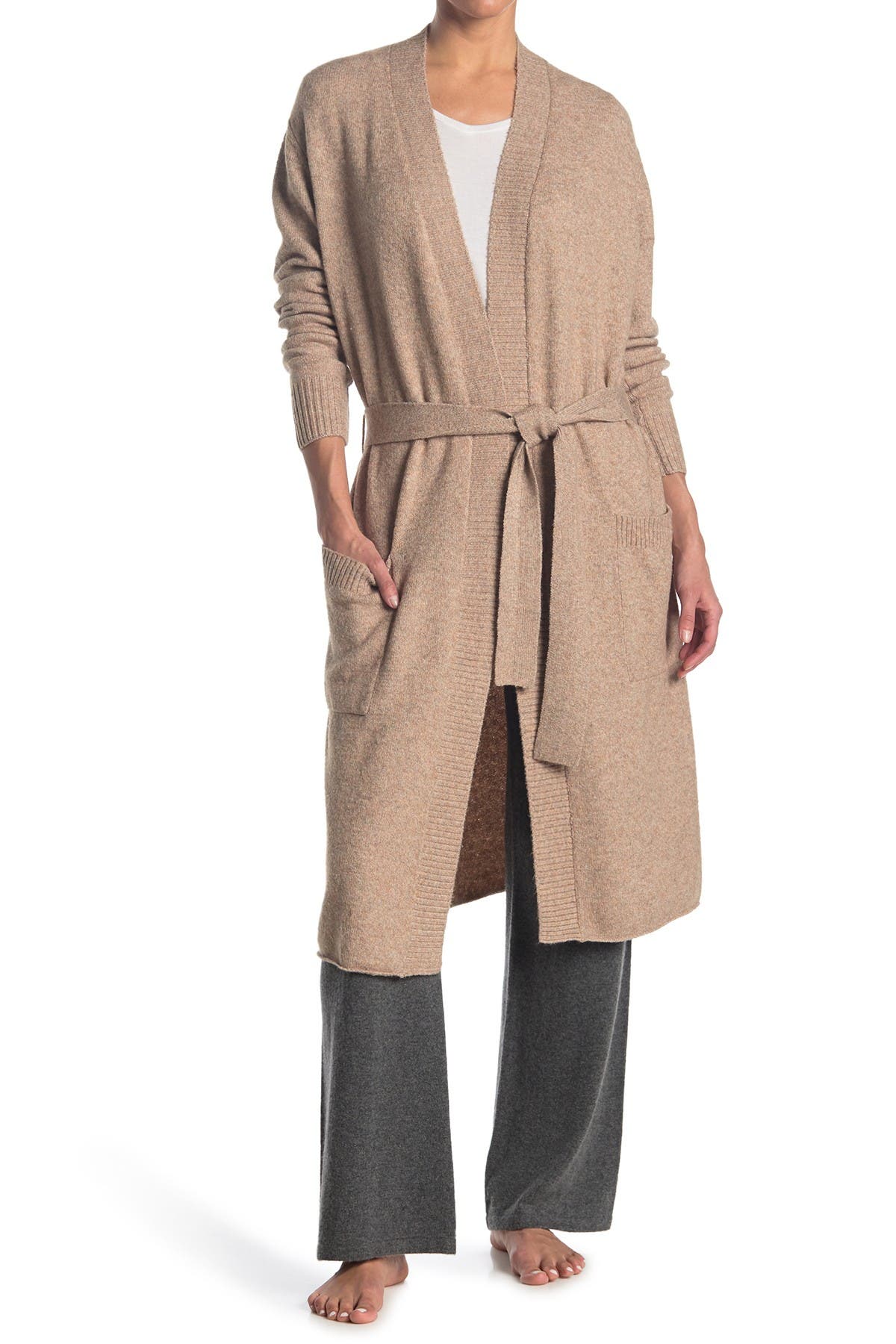 Shimera Cardigan Sweater In Beige Brush 
