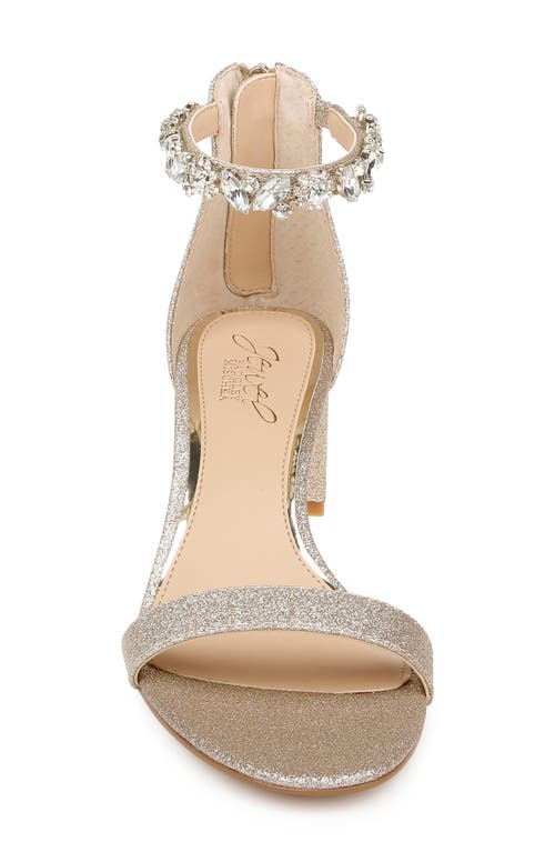 Jewel Badgley Mischka Women's Catalina Block Heel Evening Sandals In Light Gold