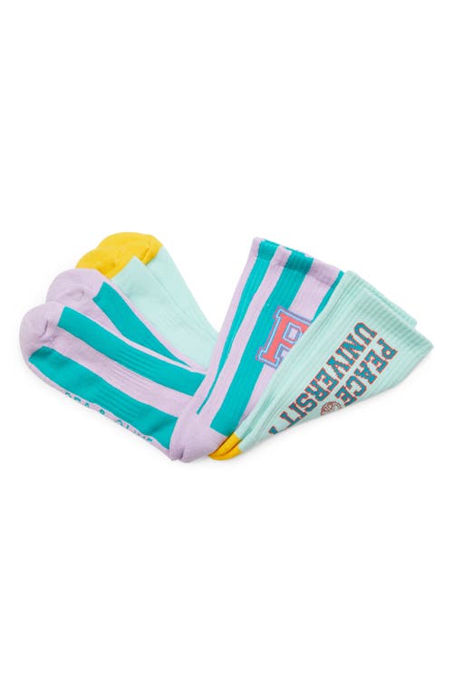 PEA N OLIVE PEA N OLIVE PEACE UNIVERSITY CREW SOCKS