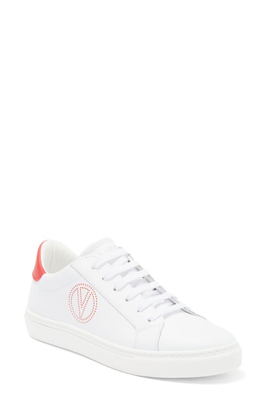Shop Valentino By Mario Valentino Petra Sneaker In White Red