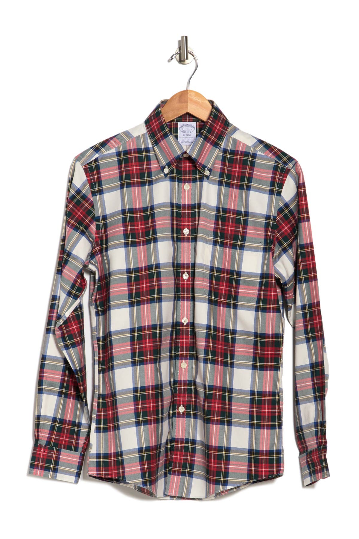 Brooks Brothers | Holiday Tartan Plaid Print Regular Fit Shirt ...