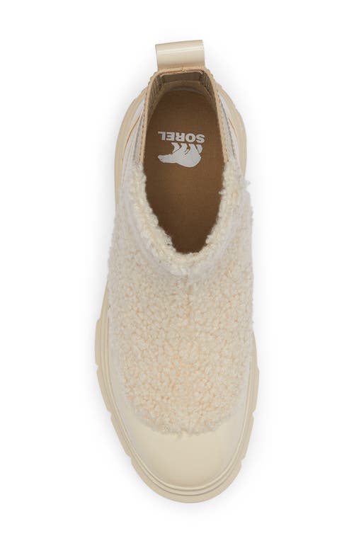 Sorel Caribou Cozy Chelsea Ankle Boots In Bleached Ceramic/oatmeal