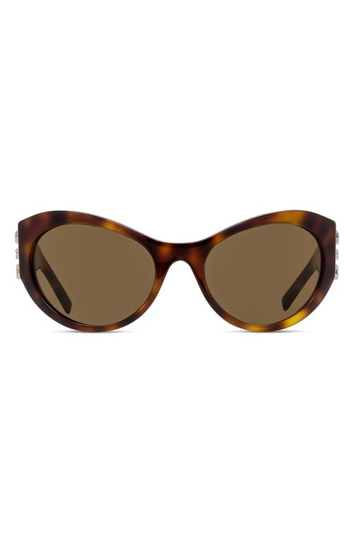 Givenchy 4g 63mm Oversize Cat Eye Sunglasses In Brown