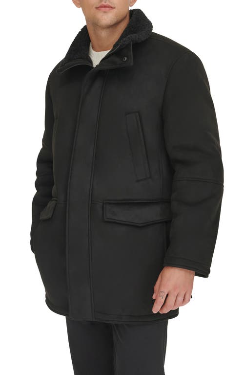 Shop Dockers ® Faux Shearling Walking Coat In Black