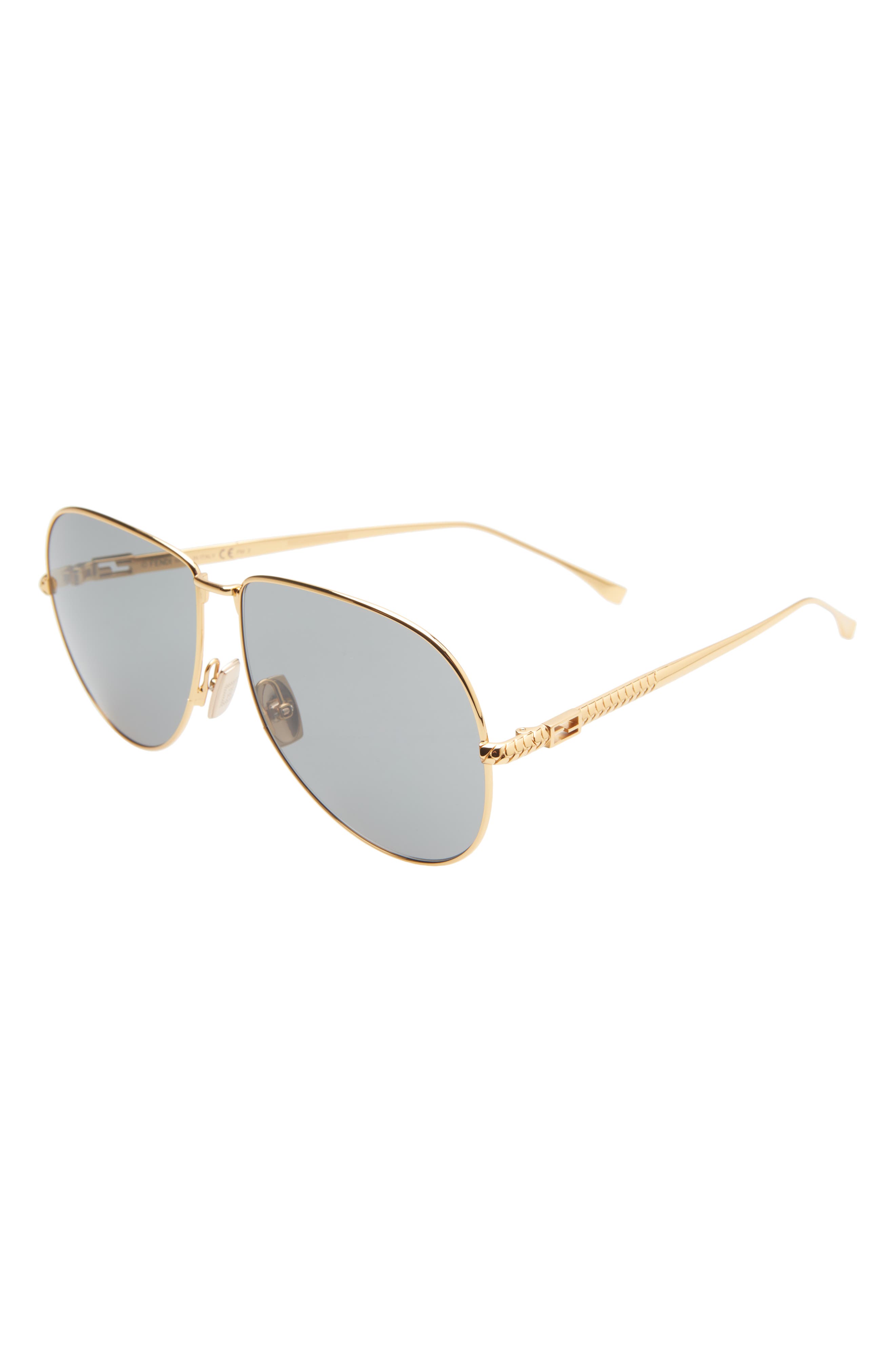 fendi 63mm aviator sunglasses