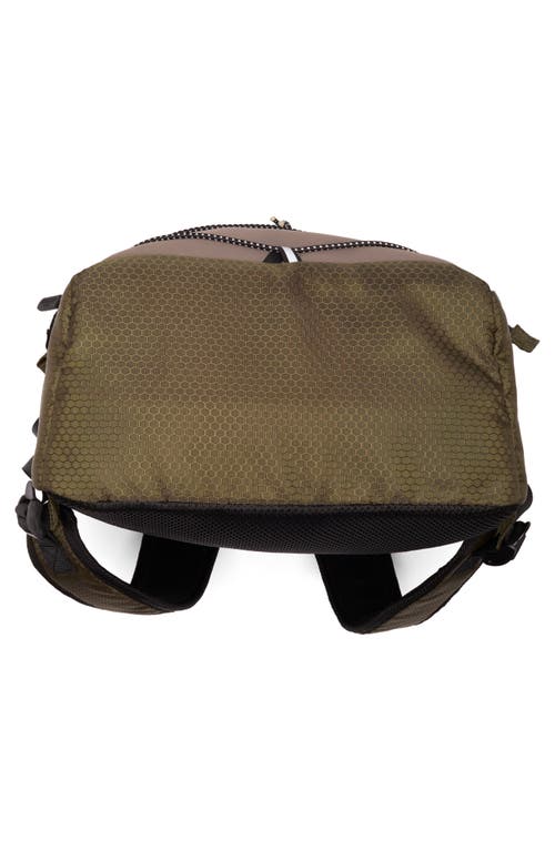 Duchamp Ripstop Rubberized Rolltop Backpack In Green Taupe