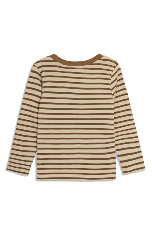 JOJO MAMAN BÉBÉ JOJO MAMAN BEBE STRIPE LONG SLEEVE COTTON T-SHIRT & CORDUROY OVERALLS SET