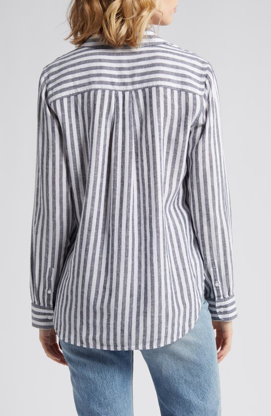 CASLON CASLON(R) LINEN BLEND BUTTON-UP SHIRT