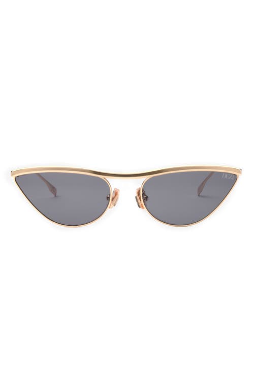 Toxica 59mm Cat Eye Sunglasses in Gold /Dark Smoke