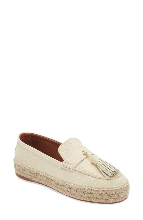 Lafayette 148 New York Frieda Espadrille Platform Loafer in Parchment