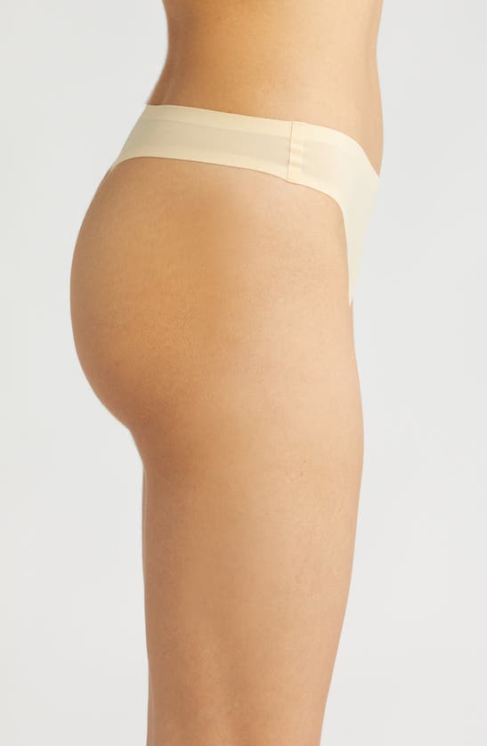 Shop Chantelle Lingerie Soft Stretch Thong In Sunflower Yellow