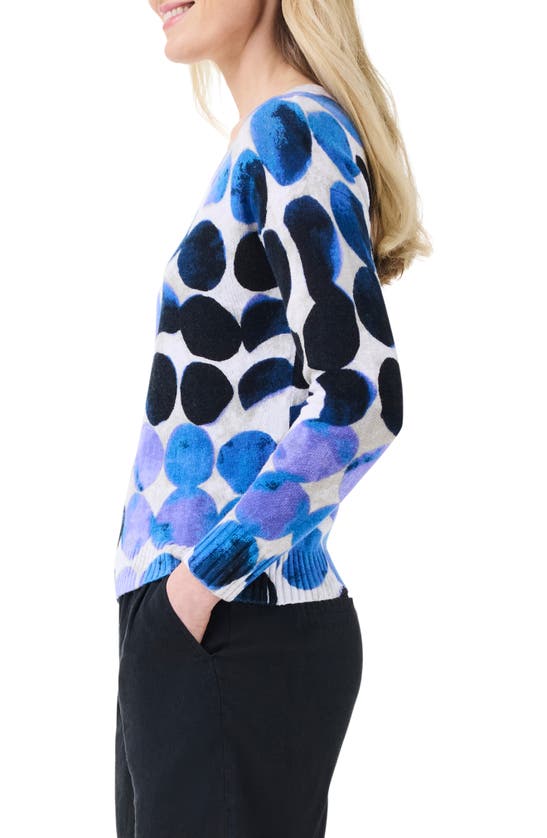 Shop Nic + Zoe Nic+zoe Supersoft Midnight Dot Sweater In Blue Multi
