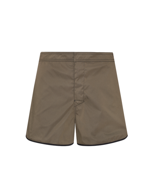 Ansea The Reversible Long Board Short In Black/khaki