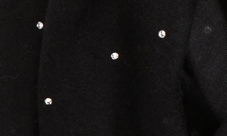Jane Carr The Crystal Cashmere Scarf In Black