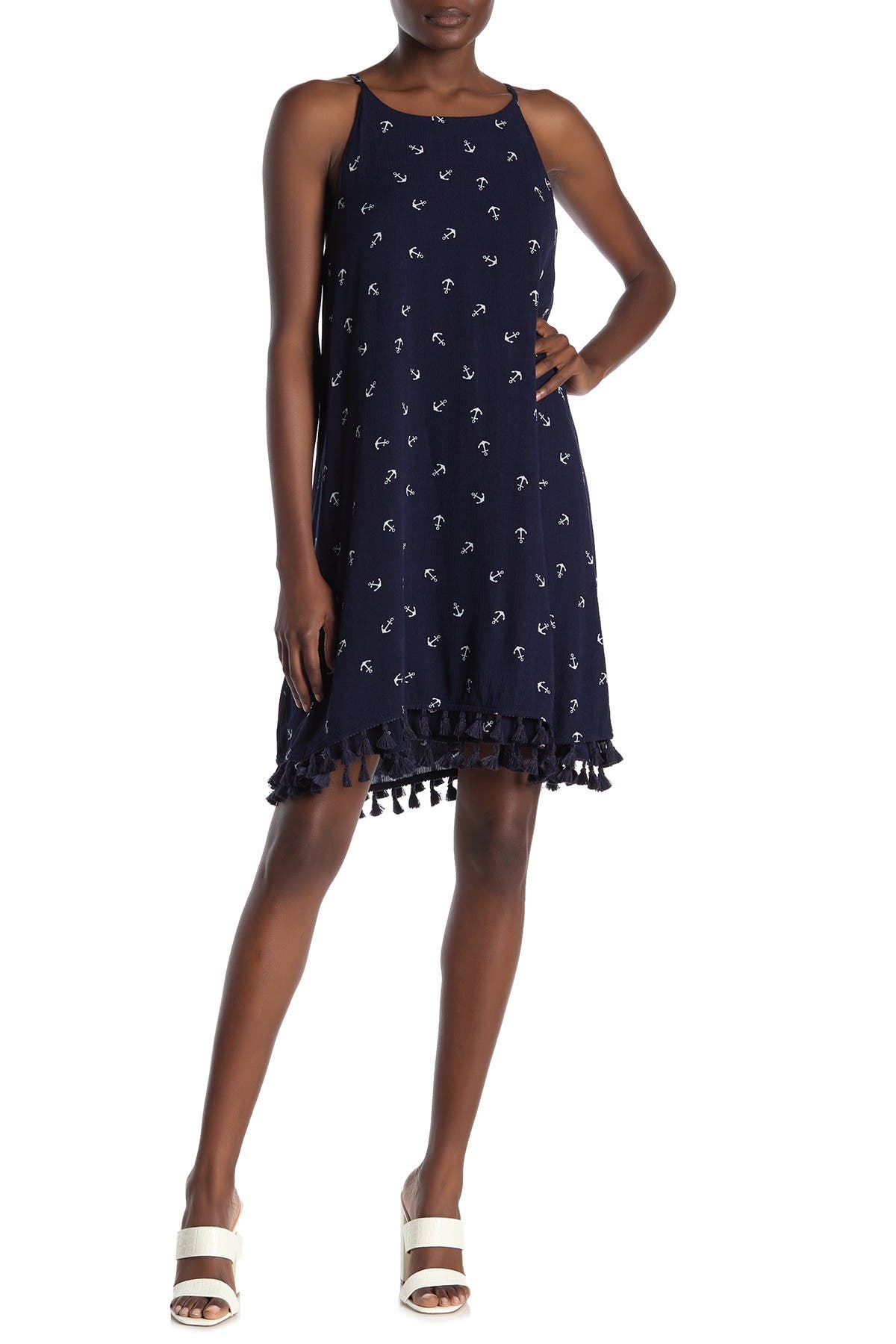 nina leonard polka dot dress