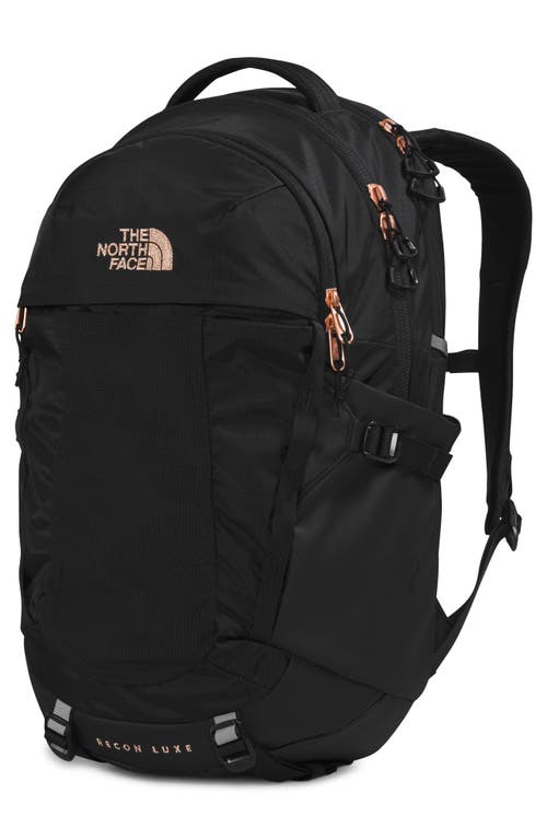 Shop The North Face Recon Luxe Backpack In Tnf Black/burnt Coral-npf