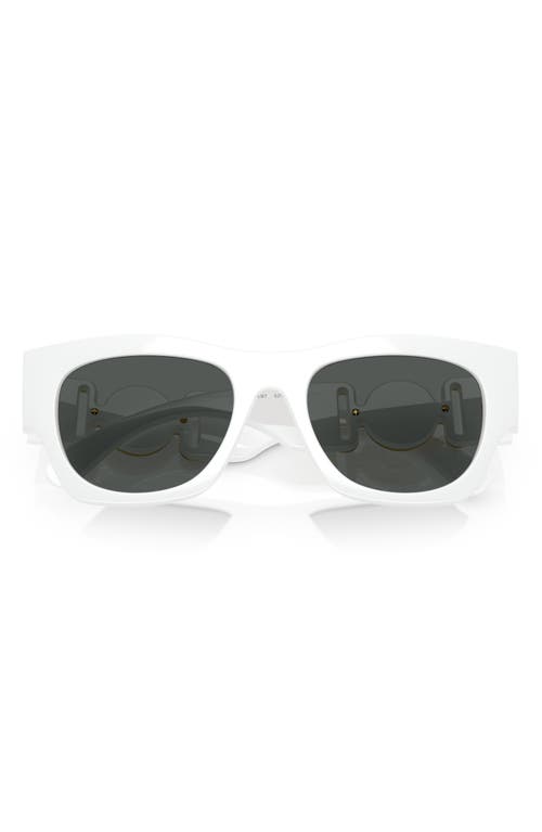 Versace 52mm Pillow Sunglasses In White