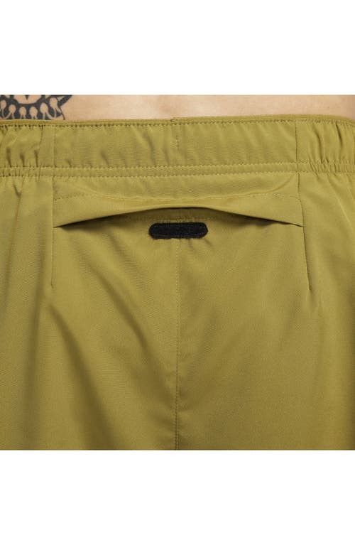 Shop Nike Dri-fit Challenger 5-inch Brief Lined Shorts In Pacific Moss/pacific Moss