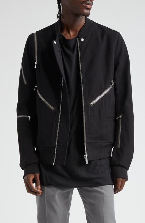 Shop Rick Owens Head On Cotton Bomber Jacket In Black