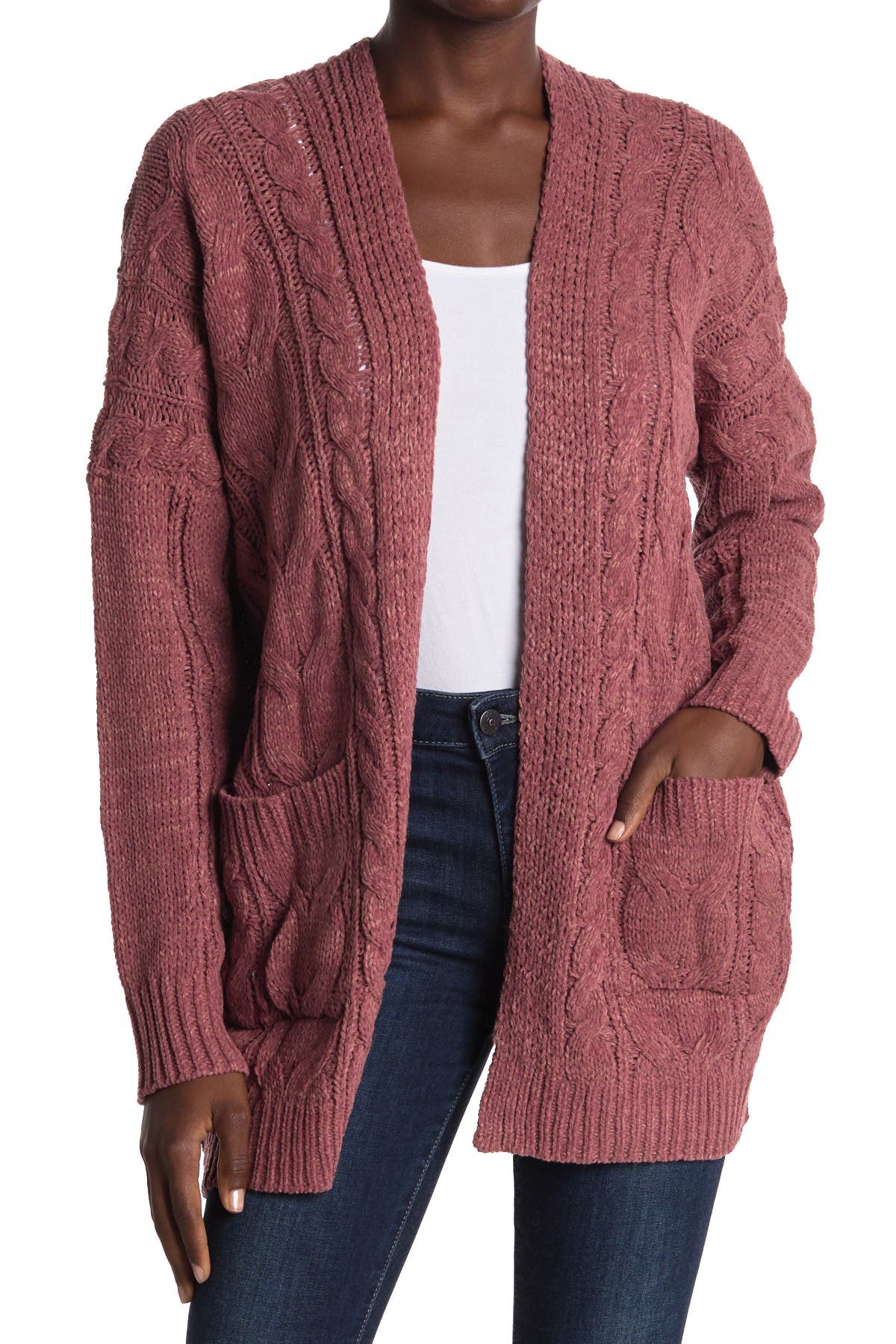 woven heart cardigan
