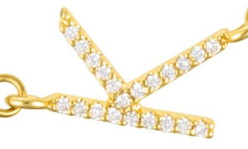 Adornia Pavé Cubic Zirconia Initial Anklet In Gold-k