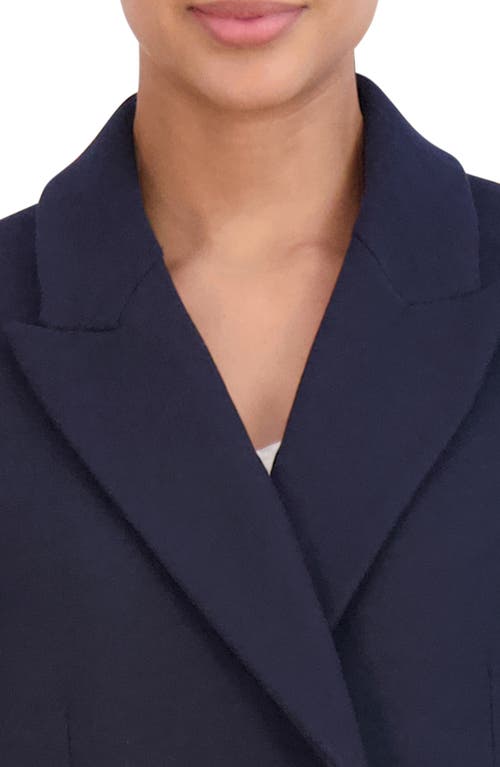 Cole Haan Signature Wool Blend Coat In Navy