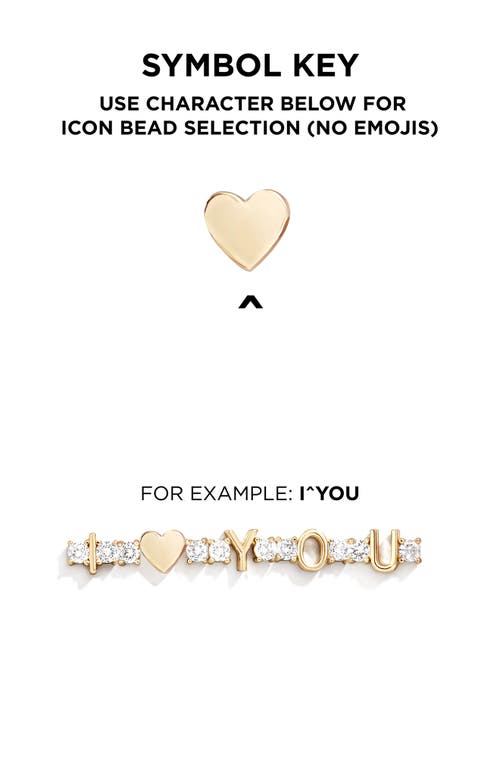 Baublebar Personalized Cubic Zirconia Tennis Bracelet In Clear/yellow Gold