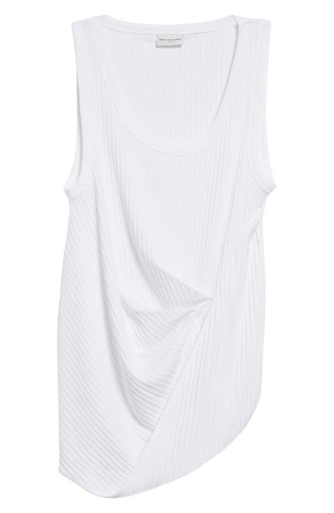 Hoteros Ribbed Jersey Dress — White - XS / White