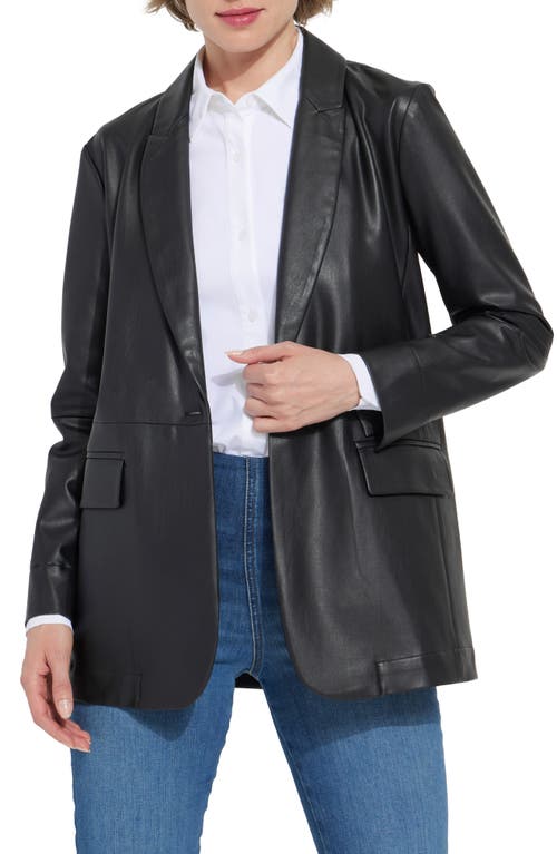 Shop Lyssé Faux Leather Blazer In Black