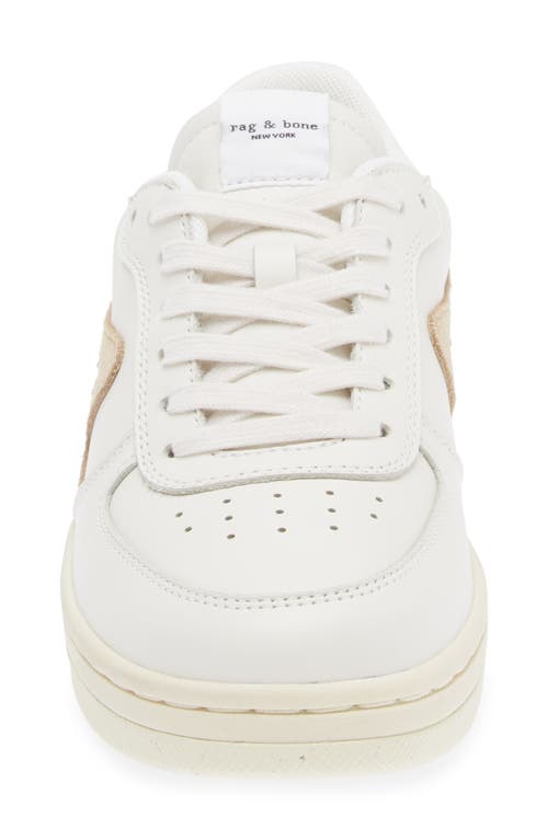 Shop Rag & Bone Retro Court Sneaker In White/dune