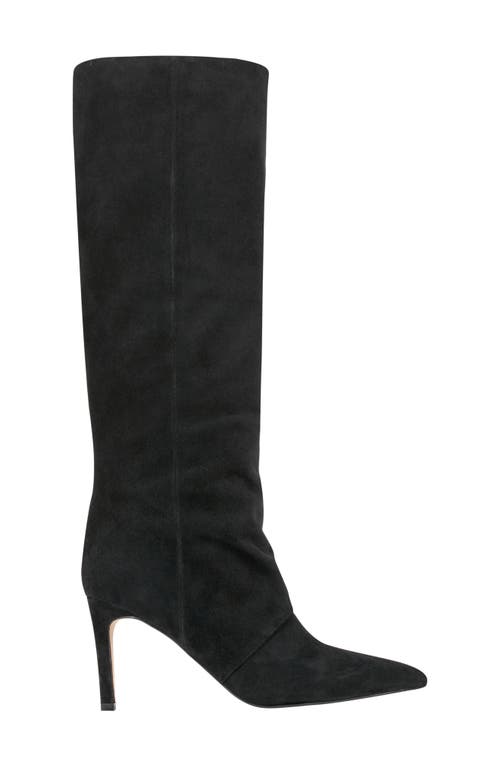 Shop Marc Fisher Ltd Narysa Pointed Toe Knee High Boot In Black Suede