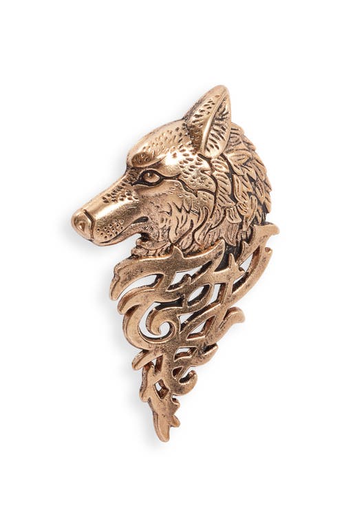 CLIFTON WILSON Wolf Lapel Pin in Wine Bronze at Nordstrom