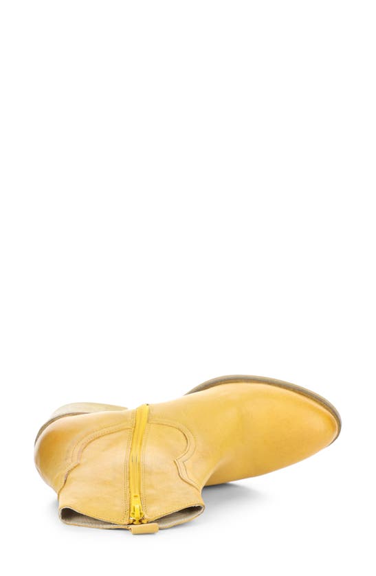 Fly London Wami Western Boot In Yellow Velvet