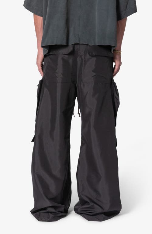 Shop Mnml Rave Oversize Double Cargo Pocket Pants In Black