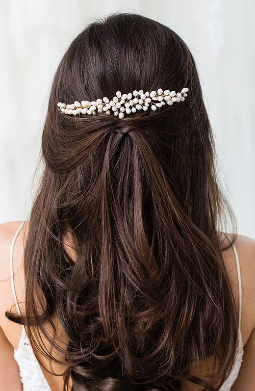 Brides & Hairpins Taja Freshwater Pearl Halo Comb in Gold at Nordstrom
