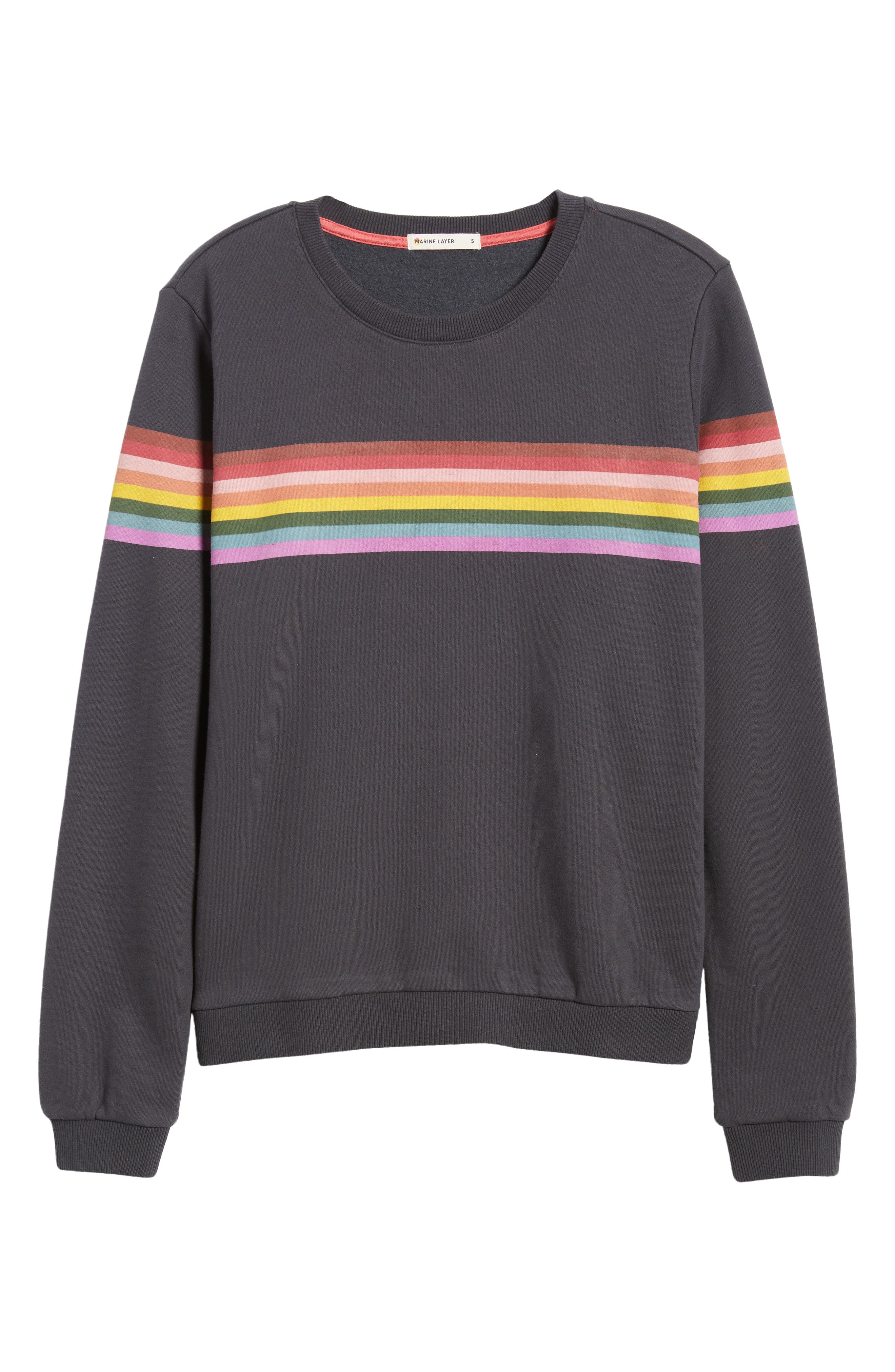 Marine Layer Anytime Stripe Cotton Blend Sweatshirt Nordstrom